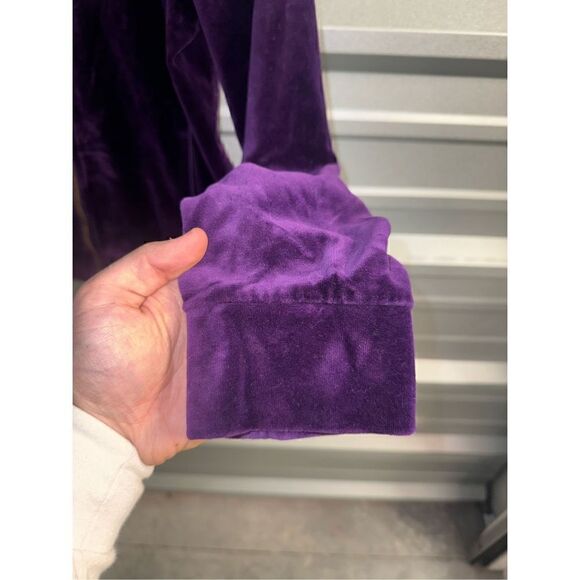 Purple Velvet Lauren Ralph Lauren Collection Full Zip Track Jacket - Picture 7 of 11